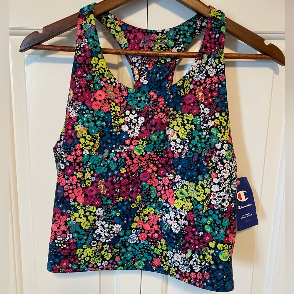 Champion Mini Flower Soft Touch Eco Athletic Crop Top
